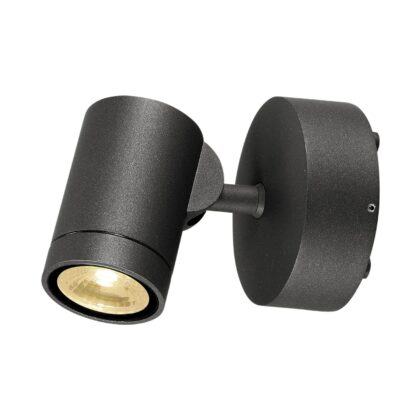 SLV Belgium HELIA wandopbouw LED 8W 3000K 38° alu/glas IP55 enkel antraciet kantelbaar 233245