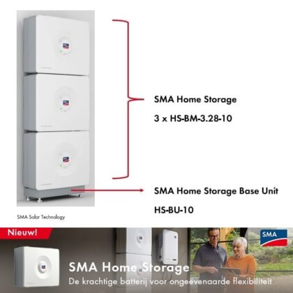 SMA Home Storage Base Unit voor de vloermontage van de SMA Home Storage 3