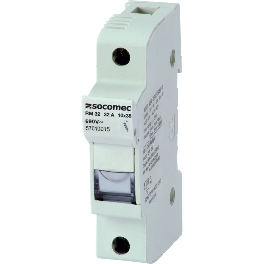 SOCOMEC Modulaire zekeringscheider 3P+N 32A voor cylindrische zekering 10x38. RM 57010019
