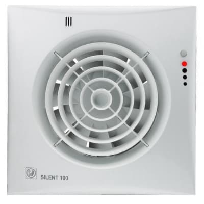 SOLER EN PALAU Toilet/badkamerventil. SILENT - 95m³/u - REGELB. TIMER/HYGROSTAAT - VISUAL 5210313200