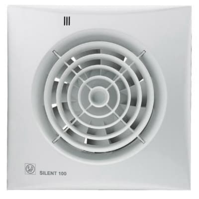SOLER EN PALAU Toilet/badkamerventil. SILENT - 95m³/u - REGELB. TIMER/HYGROSTAAT - 12V 5210612100