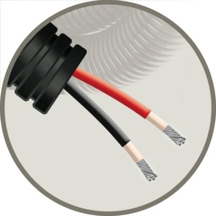 SOLFLEX Solflex voorbedrade buis 20mm Zwart UV bestendig + 2X Solar 4mm² SOSOLAR2X4RZ