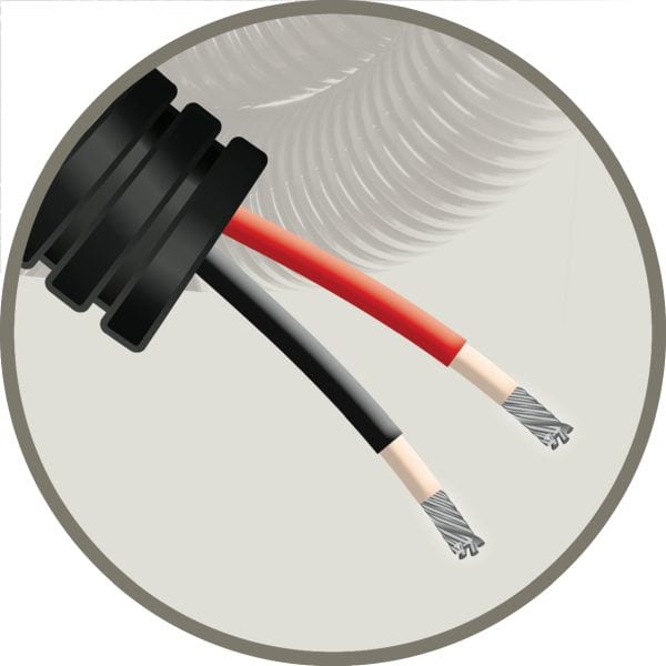 SOLFLEX Solflex voorbedrade buis 20mm Zwart UV bestendig + 2X Solar 4mm² SOSOLAR2X4RZ