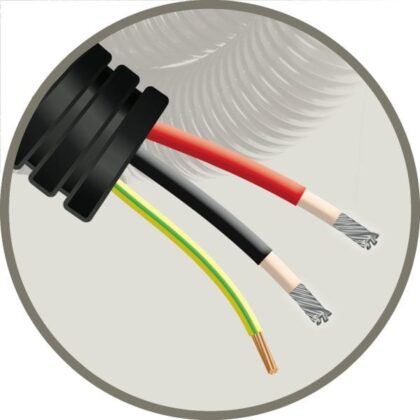 SOLFLEX Solflex voorbedrade buis 25mm Zwart UV bestendig + 2X Solar 6mm² + 1G6 SOSOLAR2X6RZ1G6XL