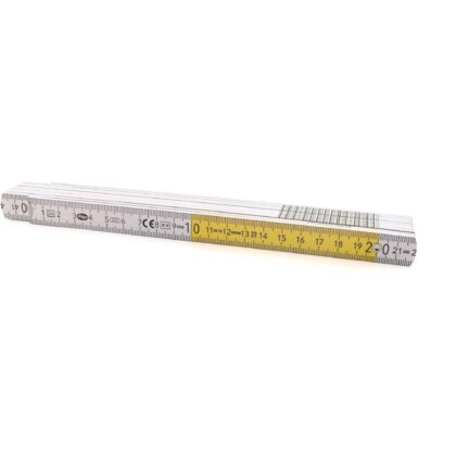 SOLID Plooimeter hout PRO 2 m x 16 mm geel/wit ZE 119311