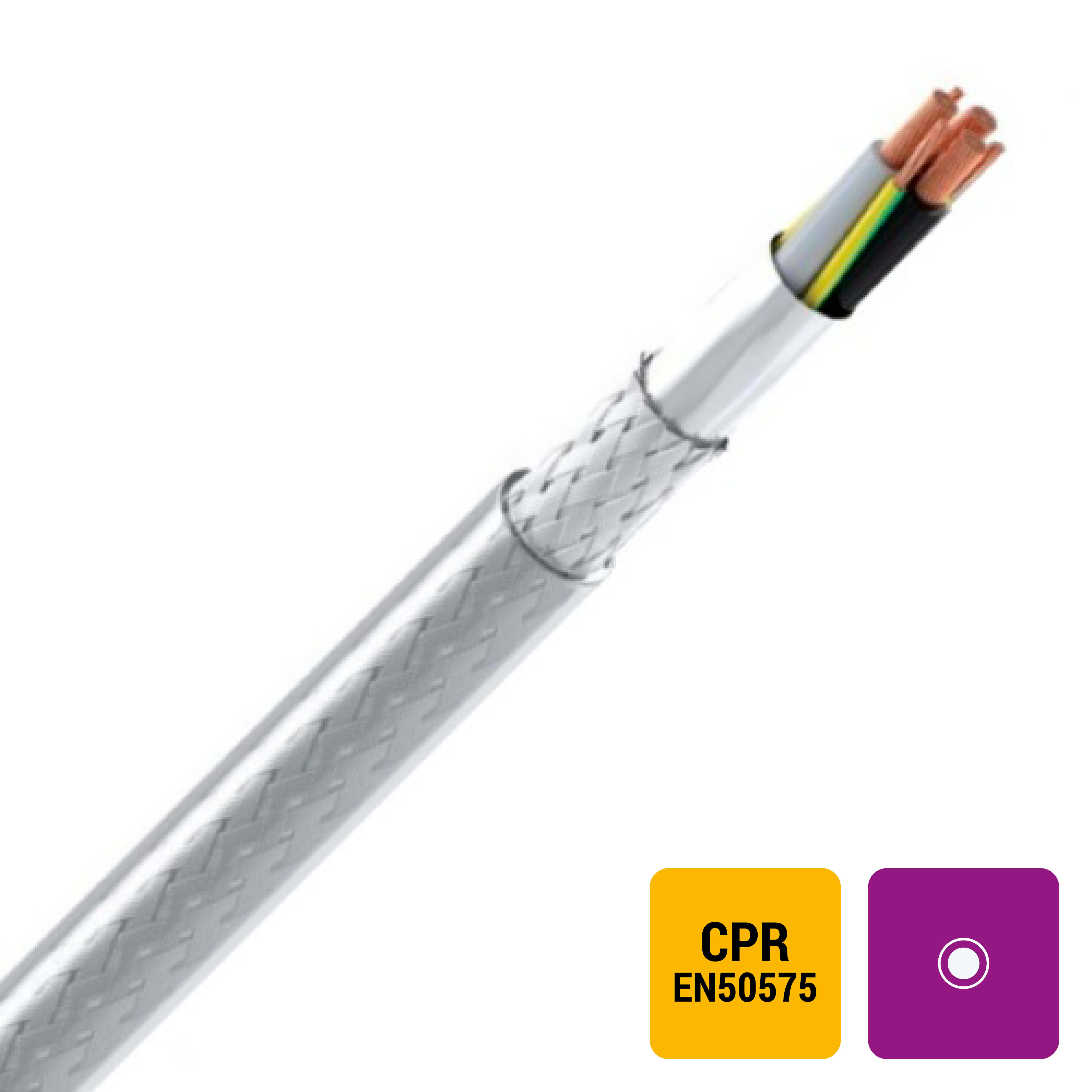 SPECIALE KABEL 2YSLCY-J dubbel afgeschermd 1kV frequentieomvormer transparant Eca 4G2