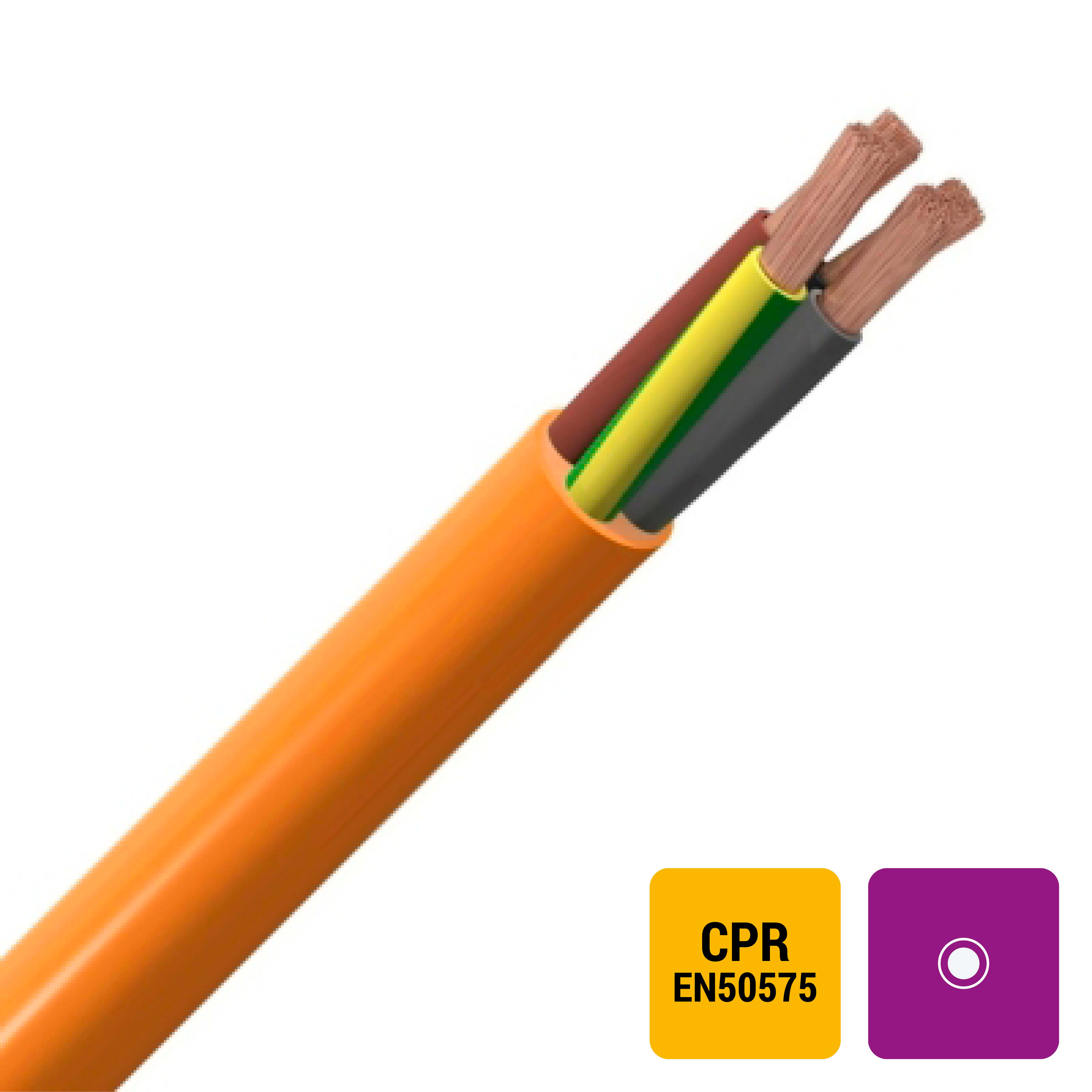 SPECIALE KABEL H07BQ-F soepele polyurethaan kabel 450/750V HAR EPR/PUR oranje Fca 4g2