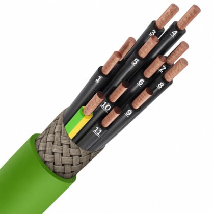 SPECIALE KABEL LIHCH LS0H groen afgeschermd Cca s1d2a1