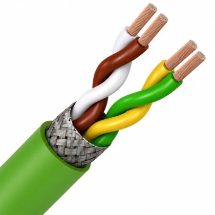 SPECIALE KABEL LIHCH LS0H groen afgeschermd Cca s1d2a1