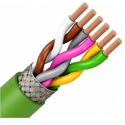 SPECIALE KABEL LIHCH LS0H groen afgeschermd Cca s1d2a1