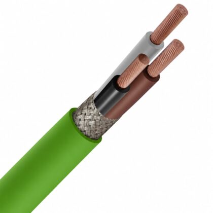 SPECIALE KABEL LIHCH LS0H groen afgeschermd Cca s1d2a1