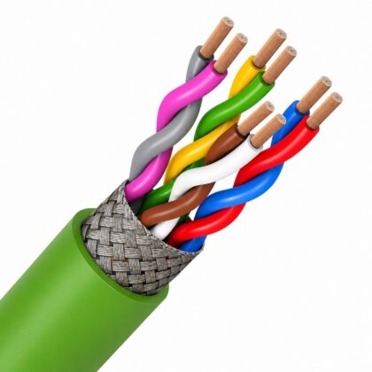SPECIALE KABEL LIHCH LS0H groen afgeschermd Cca s1d2a1