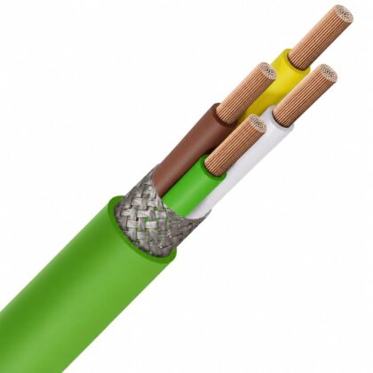SPECIALE KABEL LIHCH LS0H groen afgeschermd Cca s1d2a1