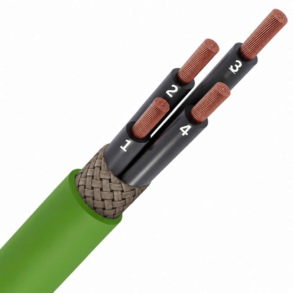 SPECIALE KABEL LIHCH LS0H groen afgeschermd Cca s1d2a1