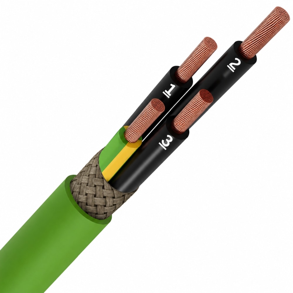 SPECIALE KABEL LIHCH LS0H groen afgeschermd Cca s1d2a1
