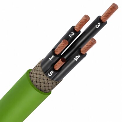 SPECIALE KABEL LIHCH LS0H groen afgeschermd Cca s1d2a1