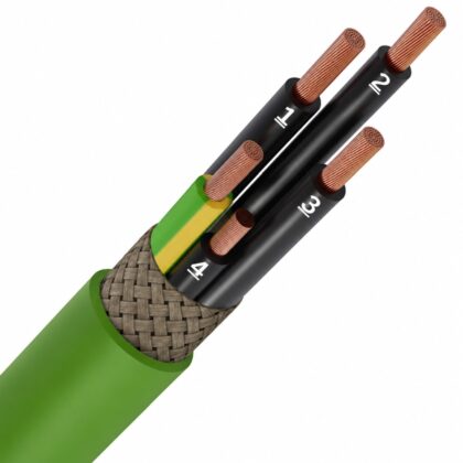 SPECIALE KABEL LIHCH LS0H groen afgeschermd Cca s1d2a1