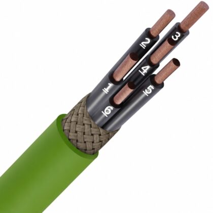 SPECIALE KABEL LIHCH LS0H groen afgeschermd Cca s1d2a1