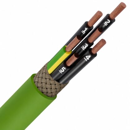 SPECIALE KABEL LIHCH LS0H groen afgeschermd Cca s1d2a1