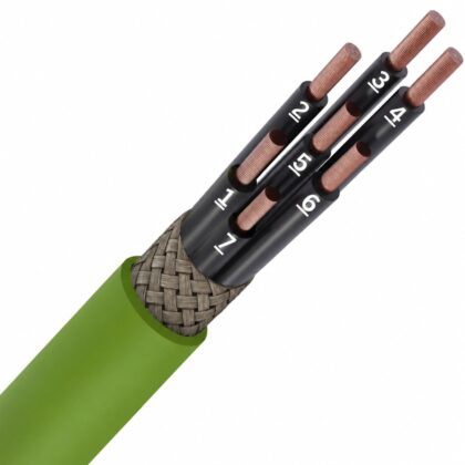SPECIALE KABEL LIHCH LS0H groen afgeschermd Cca s1d2a1