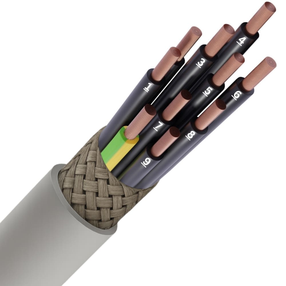 SPECIALE KABEL LIYCY PVC afgeschermd grijs genummerd Cca s3d2a3 10G1