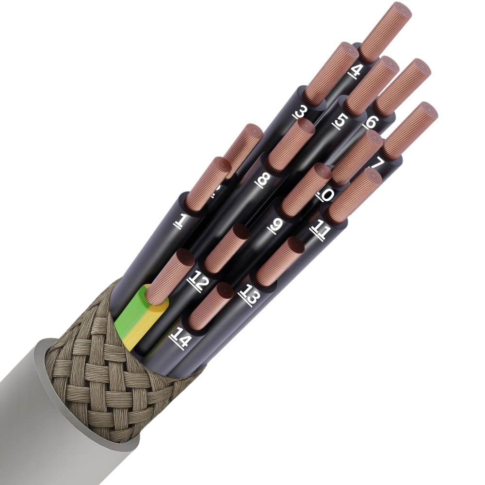 SPECIALE KABEL LIYCY PVC afgeschermd grijs genummerd Cca s3d2a3 15G0