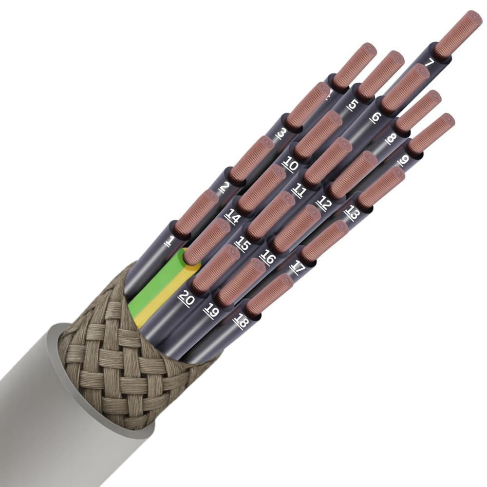 SPECIALE KABEL LIYCY PVC afgeschermd grijs genummerd Cca s3d2a3 21G0