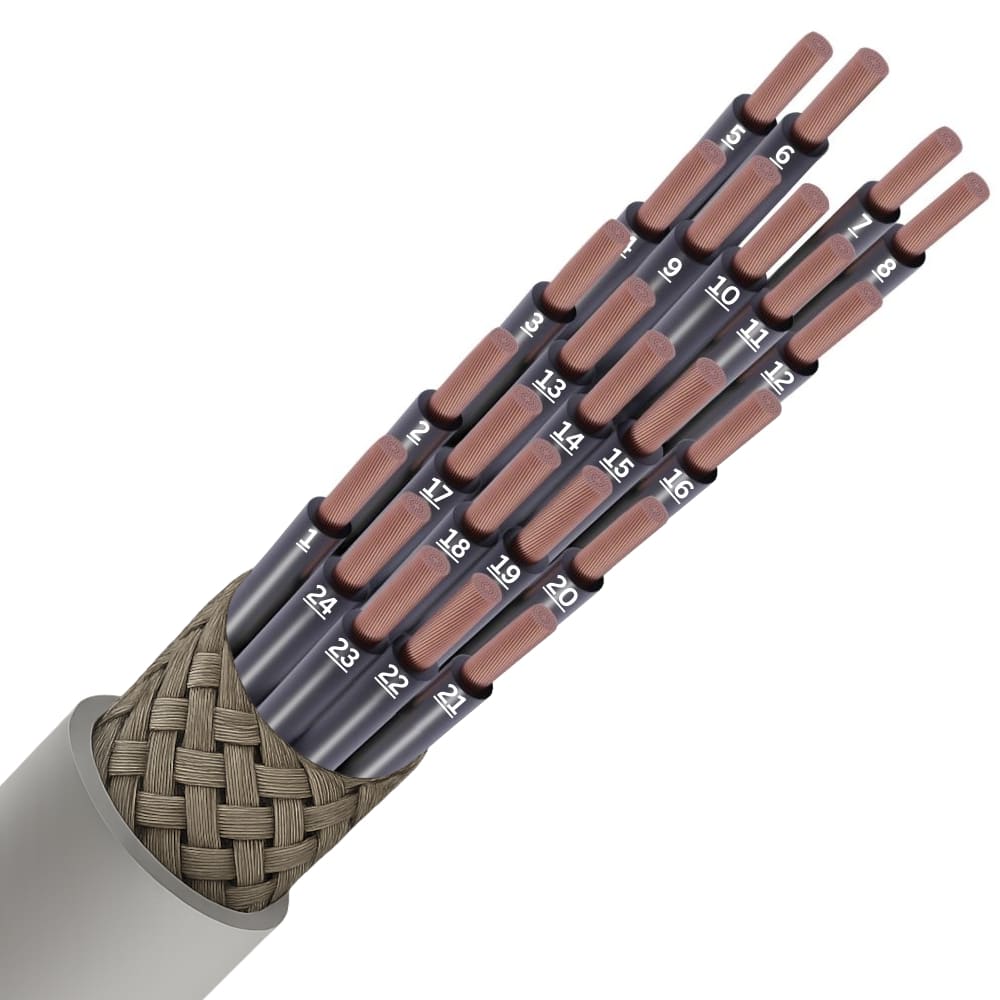 SPECIALE KABEL LIYCY PVC afgeschermd grijs genummerd Cca s3d2a3 24X0