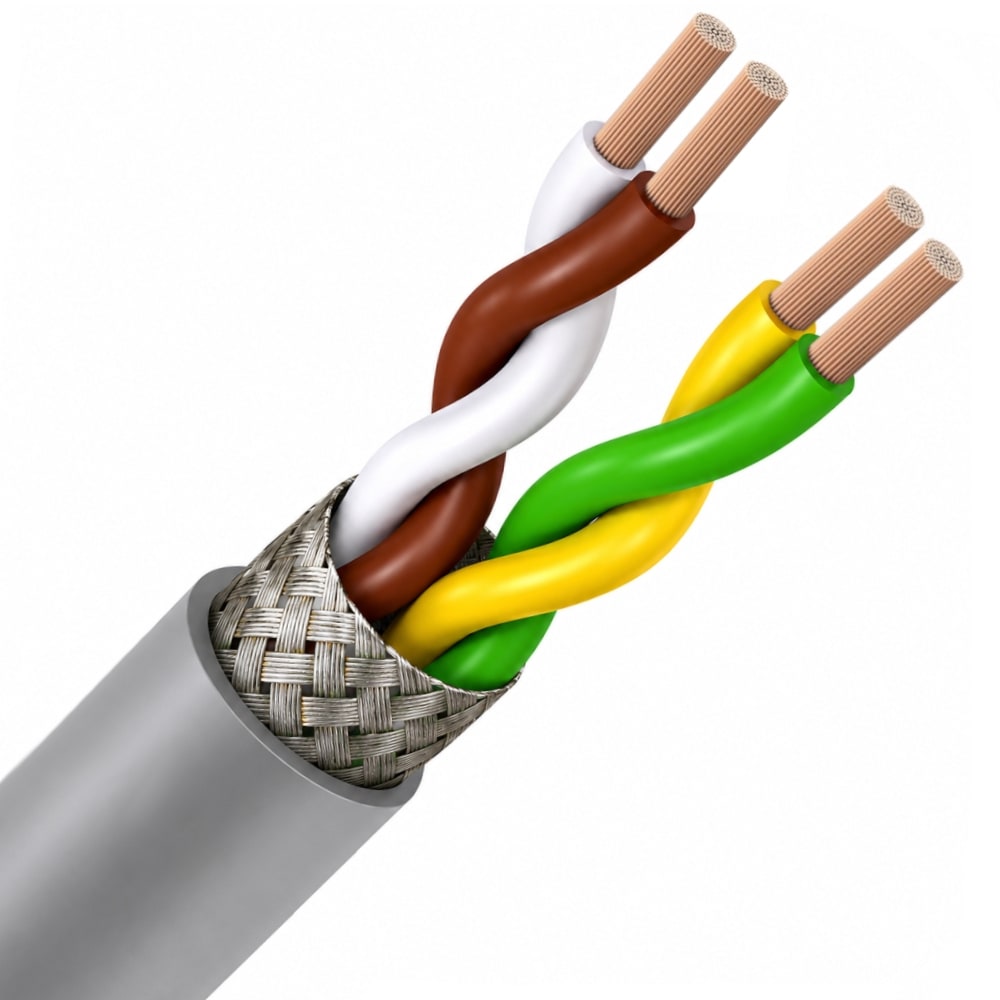 SPECIALE KABEL LIYCY PVC gepaard afgeschermd grijs DIN 47100 Cca s3d2a3 2X2X0