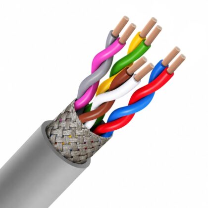 SPECIALE KABEL LIYCY PVC gepaard afgeschermd grijs DIN 47100 Cca s3d2a3 4X2X0