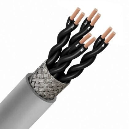 SPECIALE KABEL LIYCY PVC gepaard afgeschermd grijs genummerd Cca s3d2a3 4X2X0