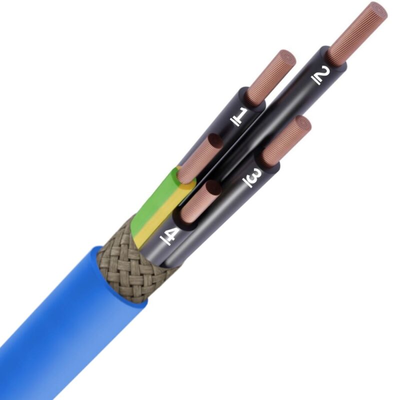 SPECIALE KABEL LIYCY PVC afgeschermd blauw genummerd Cca s3d2a3 5G1