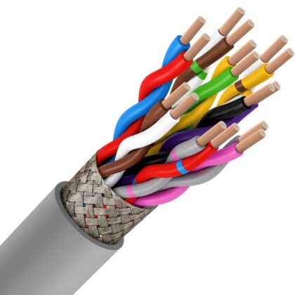 SPECIALE KABEL LIYCY PVC gepaard afgeschermd grijs DIN 47100 Cca s3d2a3 8X2X0