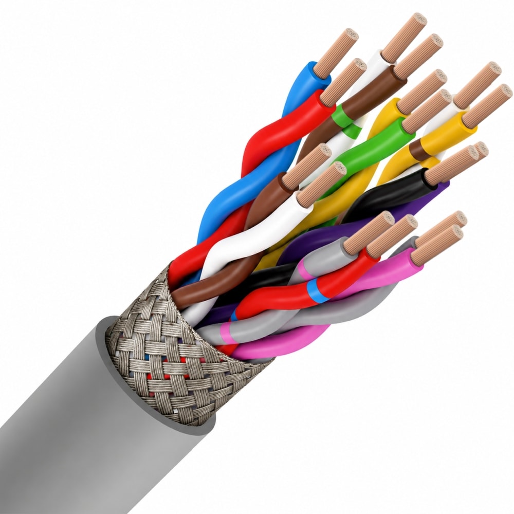 SPECIALE KABEL LIYCY PVC gepaard afgeschermd grijs DIN 47100 Cca s3d2a3 8X2X0