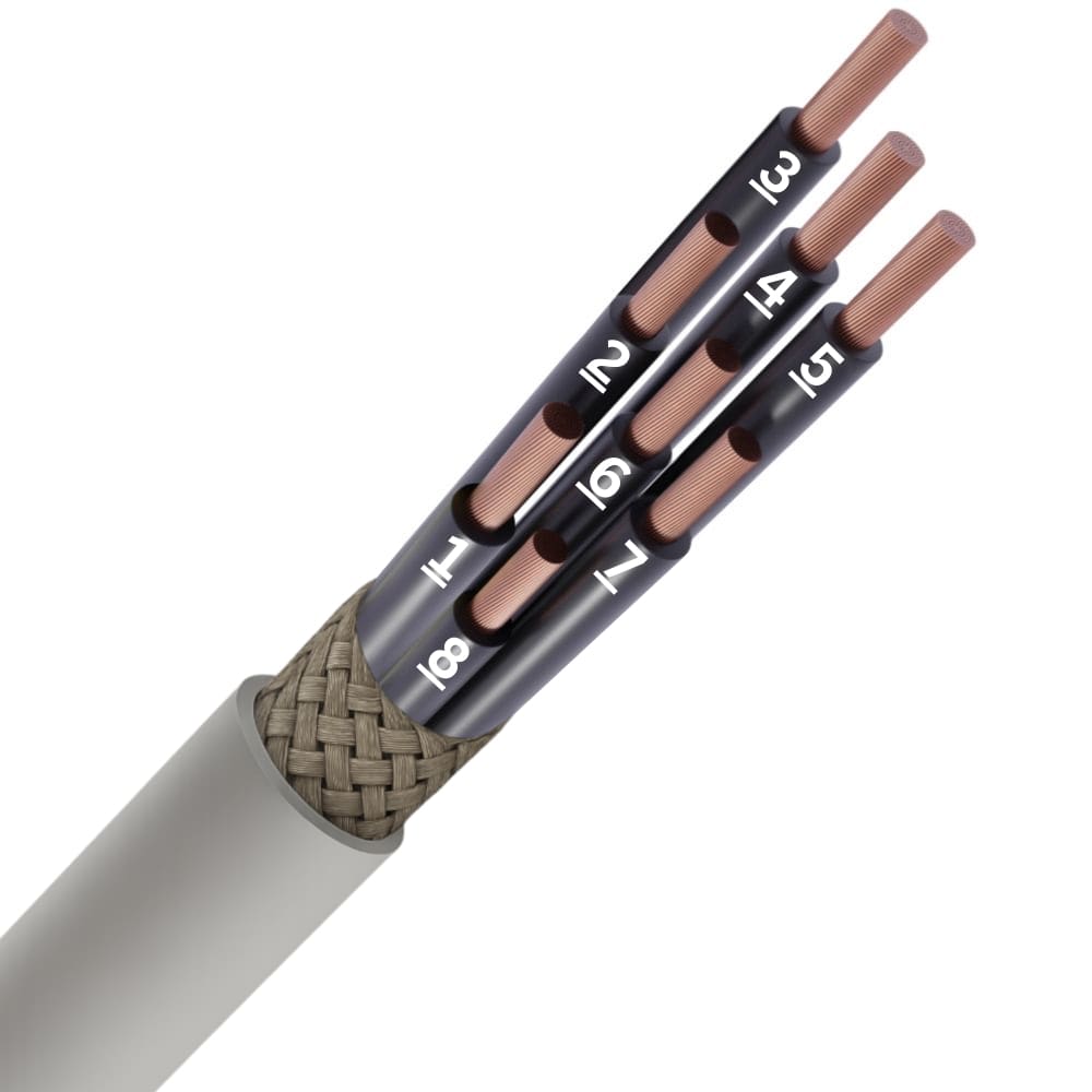 SPECIALE KABEL LIYCY PVC afgeschermd grijs genummerd Cca s3d2a3 8X1