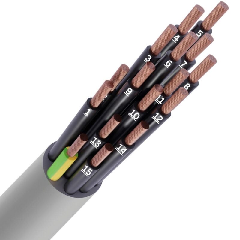 SPECIALE KABEL LIYY PVC grijs genummerd Cca s3d2a3 16G1