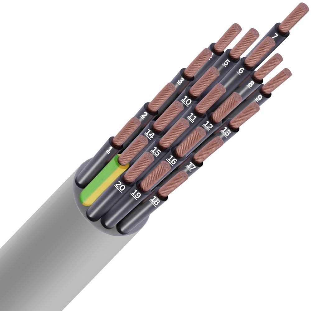SPECIALE KABEL LIYY PVC grijs genummerd Cca s3d2a3 21G1mm² LIYY21X1-JZ-CCA B 1000