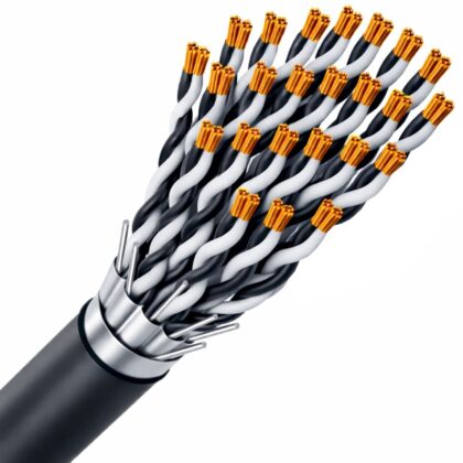SPECIALE KABEL RE-2Y(St)Y-PiMF afscherming paar/globaal PE/PVC Cca s3d2a3 zwart 24P1