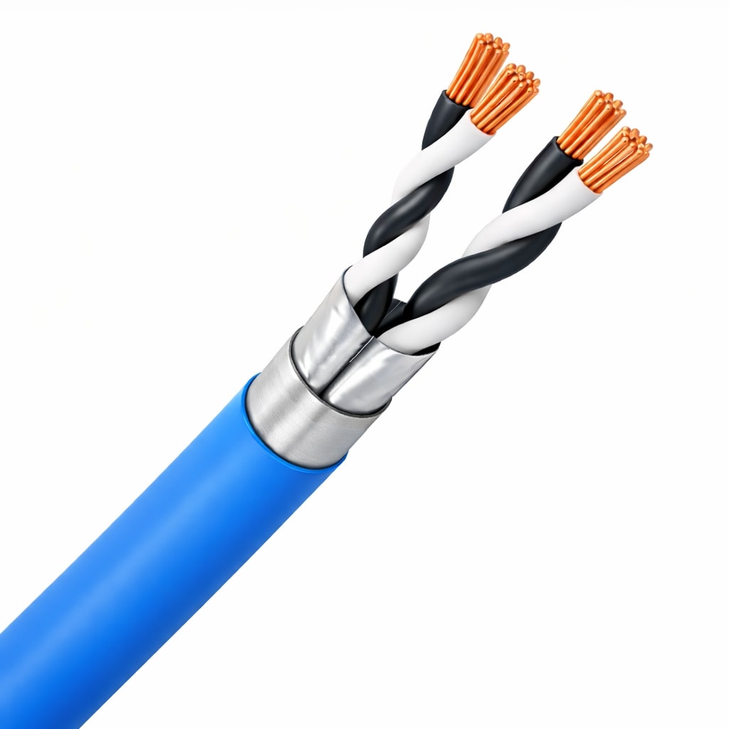 SPECIALE KABEL RE-2Y(St)Y-PiMF afscherming paar/globaal PE/PVC Cca s3d2a3 blauw 2P0
