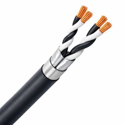 SPECIALE KABEL RE-2Y(St)Y-PiMF afscherming paar/globaal PE/PVC Cca s3d2a3 zwart 2P1