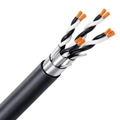 SPECIALE KABEL RE-2Y(St)Y-PiMF afscherming paar/globaal PE/PVC Cca s3d2a3 zwart 4P1