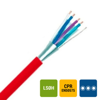 SPECIALE KABEL TGGF telefonie LS0H globaal afgeschermd binnen 150V Cca s1d2a1 rood 1X4X0