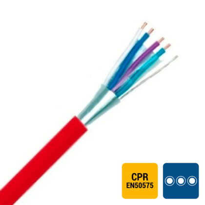 SPECIALE KABEL TVVF telefonie PVC globaal afgeschermd binnen 150V Cca s3d2a3 rood 1X4X0