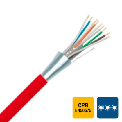 SPECIALE KABEL TVVF telefonie PVC globaal afgeschermd binnen 150V Cca s3d2a3 rood 4X2X0