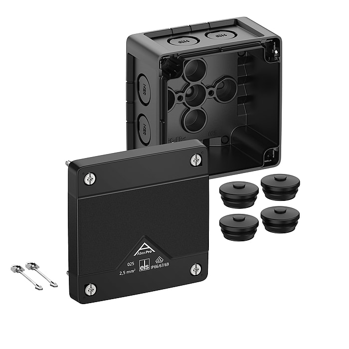 SPELSBERG Abox Pro 025-L/sw - Aftakdoos IP69/IK09 zwart leeg 2