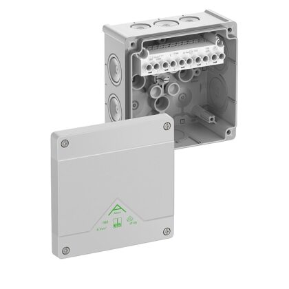 SPELSBERG Abox 060-6² -Aftakdoos IP66/IK07 grijs met schroefklem 5P 6² L127 x B127 x H70mm 80642001
