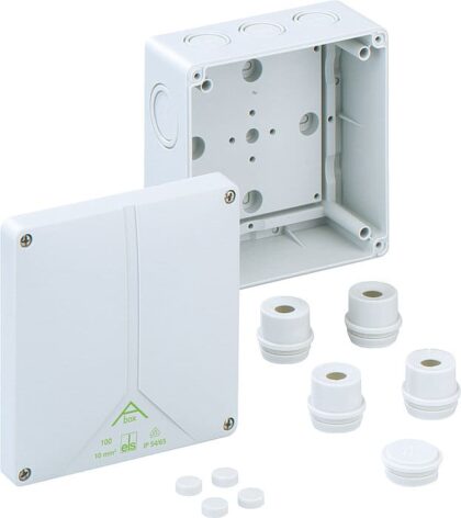 SPELSBERG Abox 100-L - Aftakdoos IP66/IK07 grijs leeg 10² L152 x B152 x H80mm 81040001