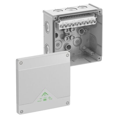 SPELSBERG Abox 100-10² - Aftakdoos IP66/IK07 grijs 10² L152 x B152 x H80mm 81042001