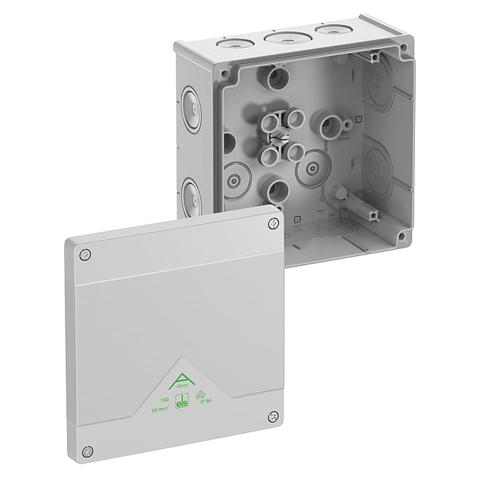 SPELSBERG Abox 160-L - Aftakdoos IP66/IK07 grijs leeg 16² L182 x B182 x H90 mm 81640001