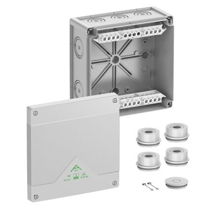 SPELSBERG Abox 160-16²- Aftakdoos IP66/IK07 grijs met schroefklem 5P 16² L182xB182xH90mm 81642001